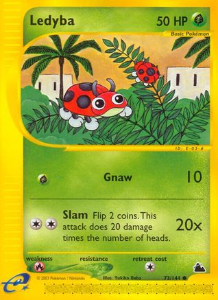 Ledyba (73) - Reverse Holofoil Skyridge - Common