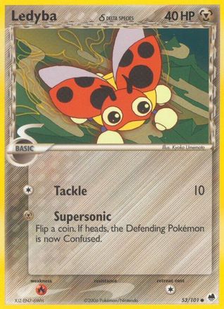 Ledyba (Delta Species) 053 Dragon Frontiers - Common
