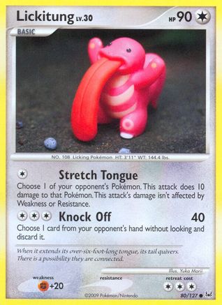 Lickitung 080 - Reverse Holofoil Platinum - Common