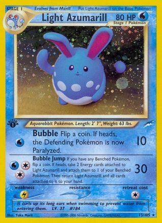 Light Azumarill 013 - Unlimited Holofoil Neo Destiny - Holo Rare