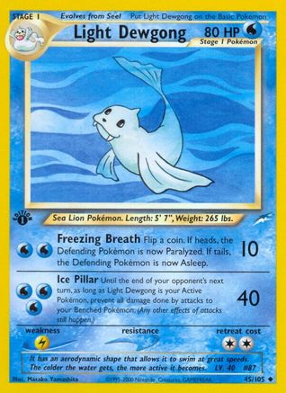 Light Dewgong 045 - 1st Edition Neo Destiny - Uncommon