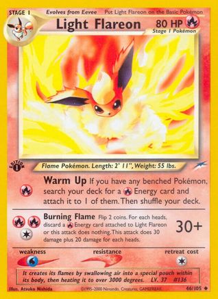 Light Flareon 046 - 1st Edition Neo Destiny - Uncommon
