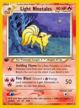 Light Ninetales 050 - Unlimited Neo Destiny - Uncommon