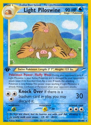 Light Piloswine - Unlimited Neo Destiny - Rare