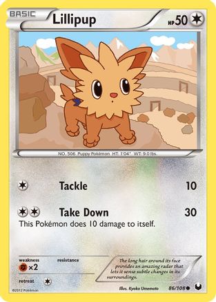 Lillipup - Reverse Holofoil Dark Explorers - Common