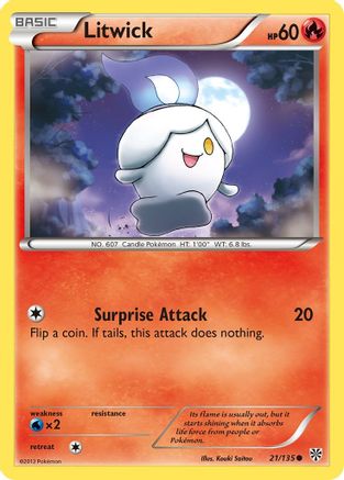Litwick 021 - Reverse Holofoil Plasma Storm - Common