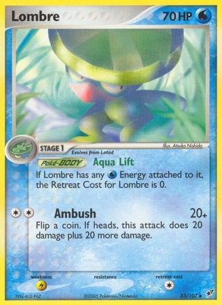 Lombre - 033/107/107 - Reverse Holofoil Deoxys - Uncommon