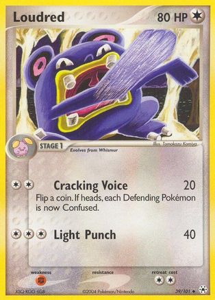 Loudred 039/101 - Reverse Holofoil Hidden Legends - Uncommon