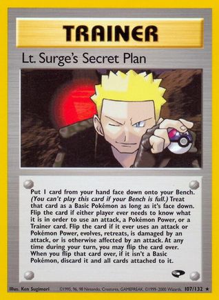 Lt. Surge's Secret Plan 107 - 1st Edition Gym Challenge - Rare