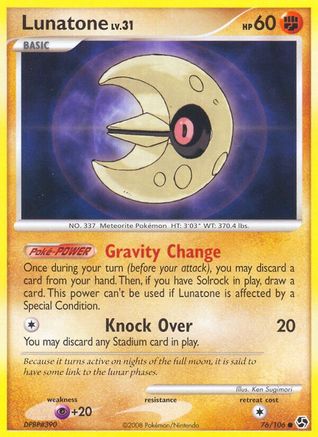 Lunatone - Reverse Holofoil Great Encounters - Common