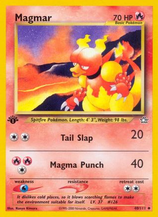 Magmar 040 - 1st Edition Neo Genesis - Uncommon