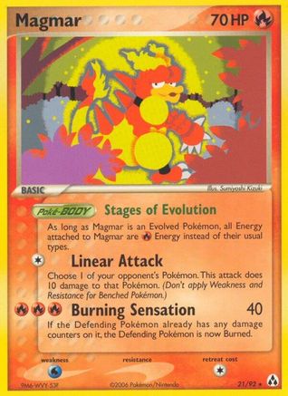 Magmar - Reverse Holofoil Legend Maker - Rare
