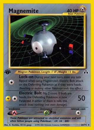 Magnemite (26) - 1st Edition Neo Discovery - Rare