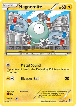 Magnemite (42) (42) 042 - Reverse Holofoil Plasma Storm - Common