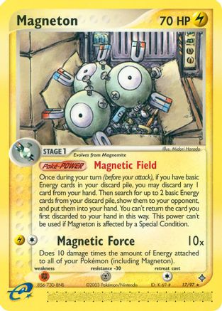 Magneton 017/97 - Reverse Holofoil Dragon - Rare