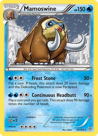Mamoswine - Reverse Holofoil Plasma Storm - Rare