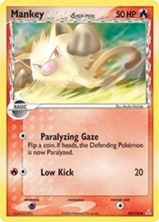 Mankey (Delta Species) 070 - Reverse Holofoil Holon Phantoms - Common