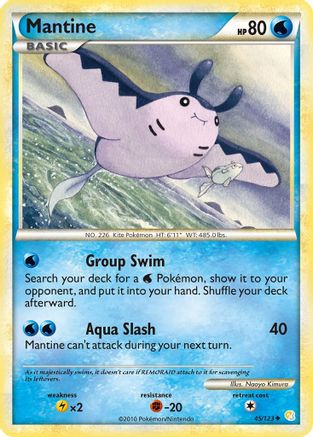 Mantine 045 - Reverse Holofoil HeartGold SoulSilver - Uncommon