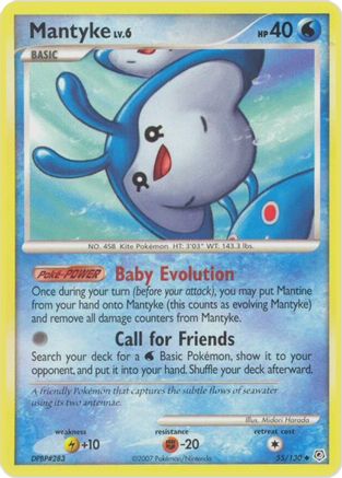 Mantyke 055 - Reverse Holofoil Diamond and Pearl - Uncommon