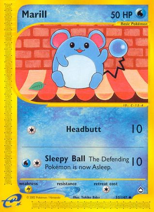 Marill - Reverse Holofoil Aquapolis - Uncommon