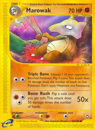 Marowak - Reverse Holofoil Aquapolis - Uncommon