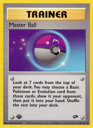 Master Ball 116 - 1st Edition Gym Challenge - Uncommon