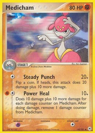 Medicham - 42/101/101 - Reverse Holofoil Hidden Legends - Uncommon