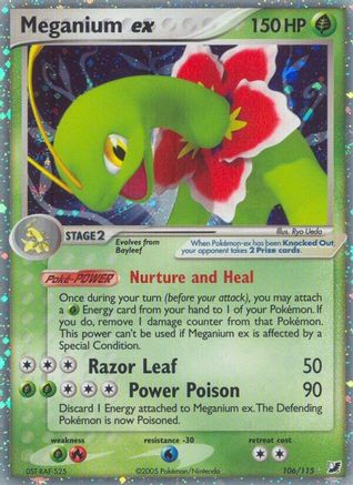 Meganium ex - Holofoil Unseen Forces - Ultra Rare