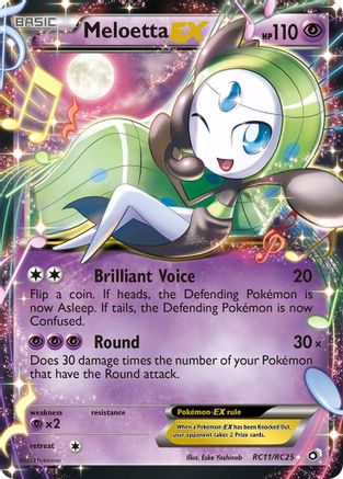 Meloetta EX RC11 - Holofoil Legendary Treasures Radiant Collection - Ultra Rare