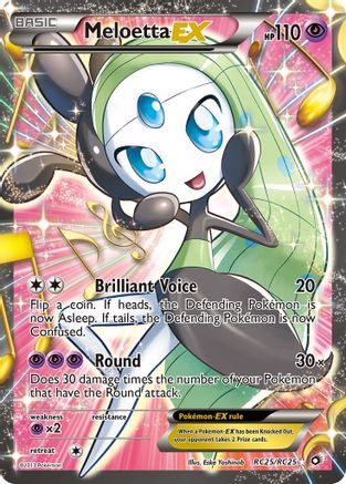 Meloetta EX (Full Art) RC25 - Holofoil Legendary Treasures Radiant Collection - Ultra Rare