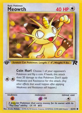 Meowth 062 - Unlimited Team Rocket - Common