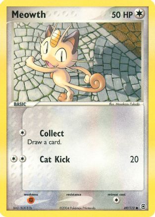 Meowth 069 - Reverse Holofoil FireRed & LeafGreen - Common