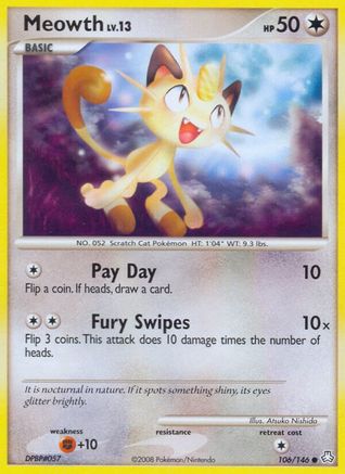 Meowth 106 Legends Awakened - Common