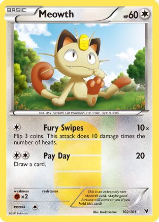 Meowth - Holofoil Noble Victories - Secret Rare