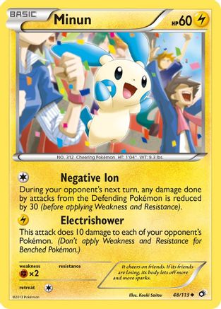 Minun 048 - Reverse Holofoil Legendary Treasures - Uncommon