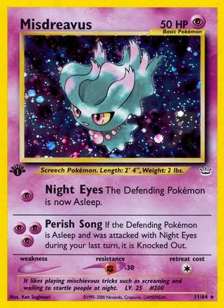 Misdreavus - Unlimited Holofoil Neo Revelation - Holo Rare