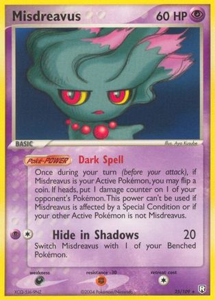 Misdreavus 025 - Reverse Holofoil Team Rocket Returns - Rare