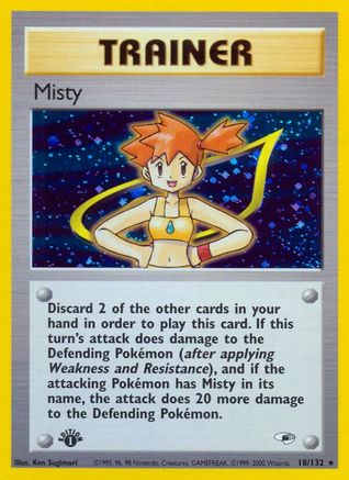 Misty (18) (18) 018 - Unlimited Holofoil Gym Heroes - Holo Rare