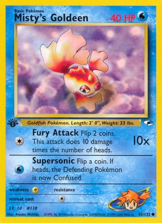 Misty's Goldeen (85) (85) 085 - 1st Edition Gym Heroes - Common