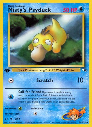 Misty's Psyduck 054 - 1st Edition Gym Heroes - Uncommon