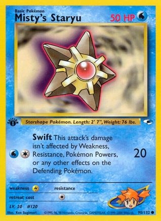 Misty's Staryu 090 - 1st Edition Gym Heroes - Common