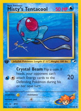 Misty's Tentacool (57) (57) 057 - Unlimited Gym Heroes - Uncommon