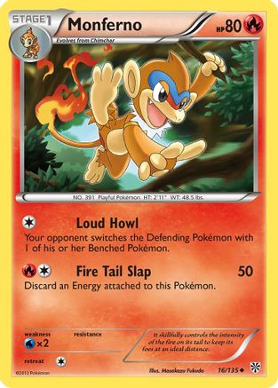 Monferno - Reverse Holofoil Plasma Storm - Uncommon