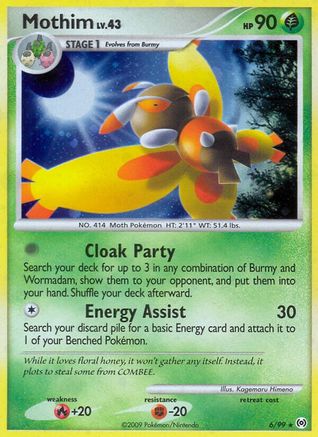 Mothim 006 - Reverse Holofoil Arceus - Holo Rare