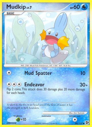 Mudkip 080/106 - Reverse Holofoil Great Encounters - Common