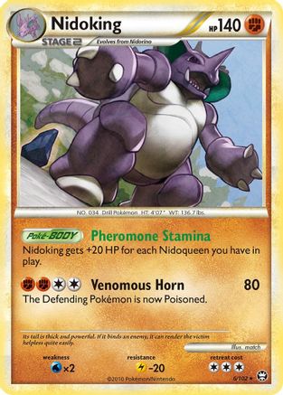 Nidoking 006 - Reverse Holofoil Triumphant - Holo Rare