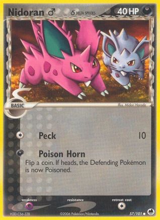 Nidoran M (Delta Species) 057 - Reverse Holofoil Dragon Frontiers - Common