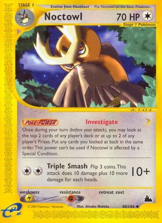 Noctowl - Reverse Holofoil Skyridge - Uncommon