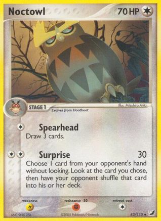 Noctowl - Reverse Holofoil Unseen Forces - Uncommon