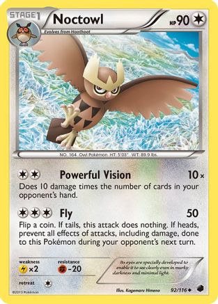 Noctowl - Reverse Holofoil Plasma Freeze - Uncommon